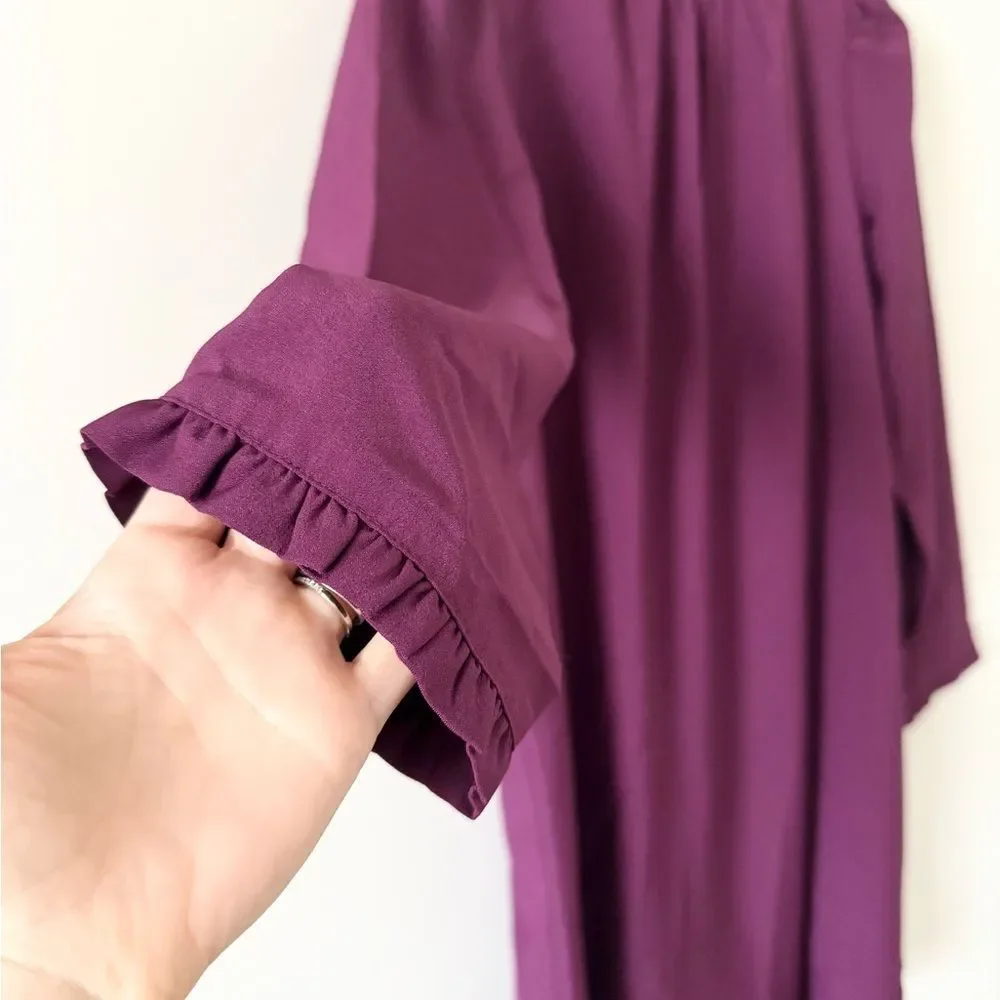 J. Crew Long Sleeve Sheath Mini Dress in Magenta Size 6